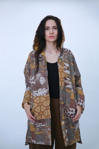 Vibrant Retro-Inspired Patterned Jacket